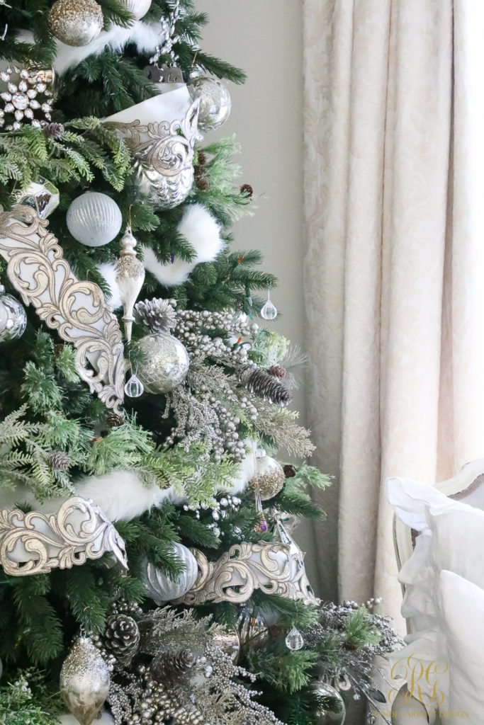 silver-and-white-christmas-tree-and-ornaments