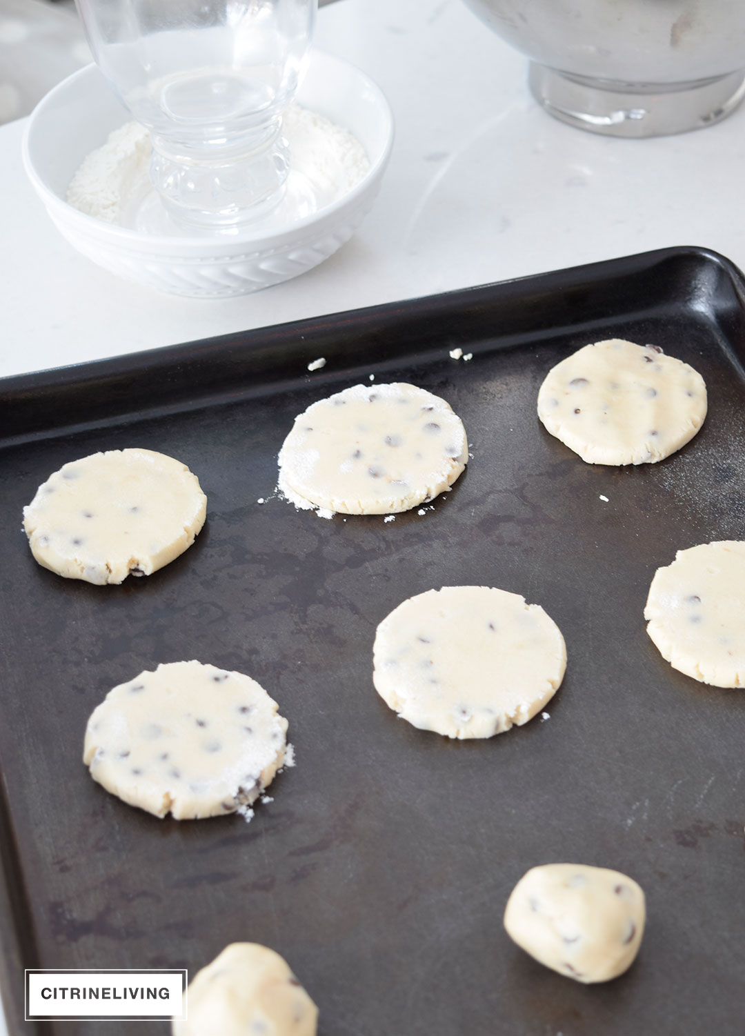 CHOCOLATE CHIP SHORTBREAD CHRISTMAS COOKIES