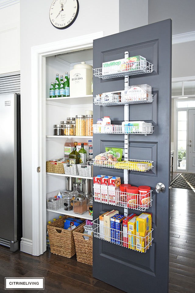 newly organized kitchen pantry