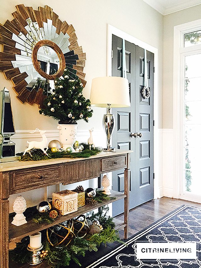 Christmas front entryway