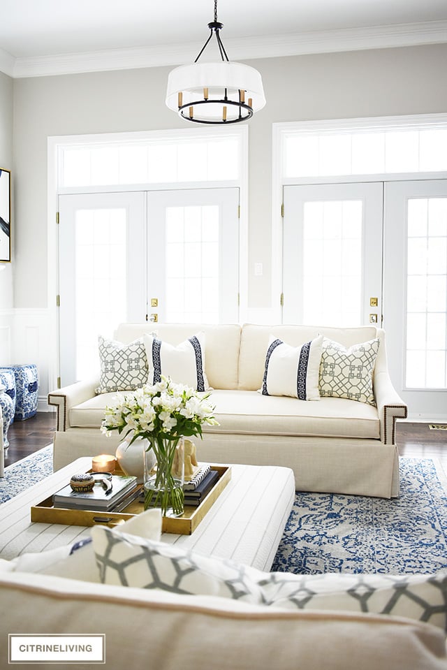 Living Room Reveal With New White Sofas