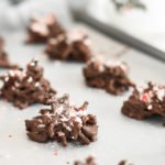 Delicious dark chocolate peppermint chow mein clusters!