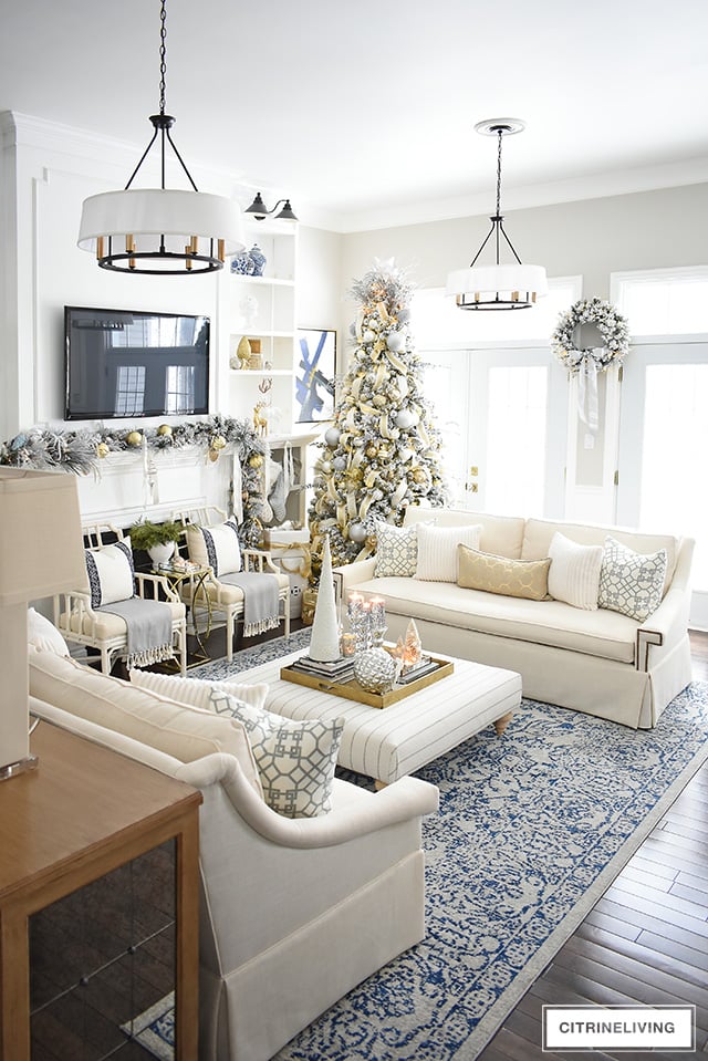 CHRISTMAS LIVING ROOM  GORGEOUS DECOR  FROM WALMART  