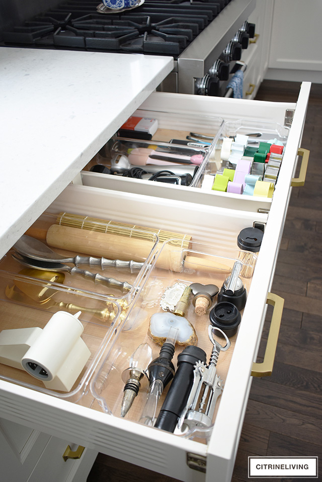 organized kitchenware drawer