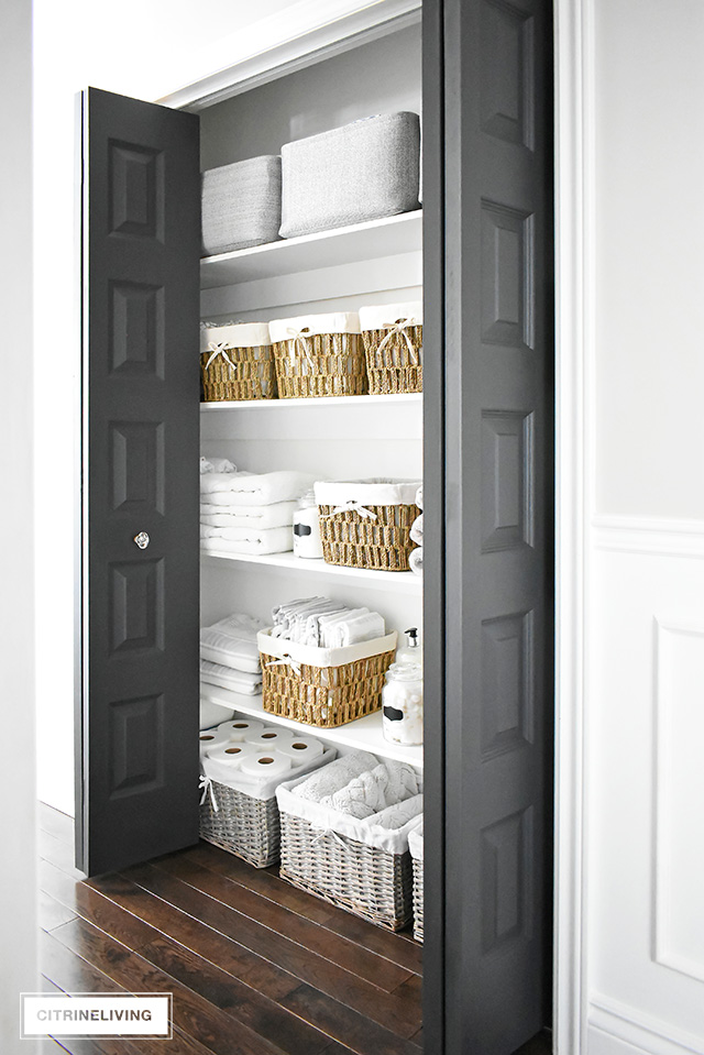 Organized Linen Closet The Reveal, How To Build A Linen Closet Shelves