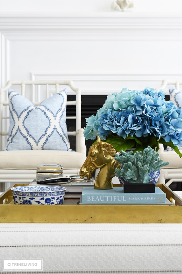SPRING COFFEE TABLE DECORATING + STYLING TIPS!
