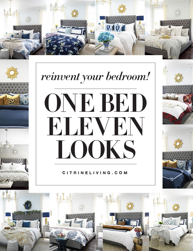 One bed, eleven ways - transform your bedroom with these simple updates from new pillows and accessories to new bedding for a brand new look!