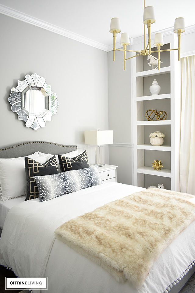 Gorgeous teen girl bedroom makeover with a chic and sophisticated look!