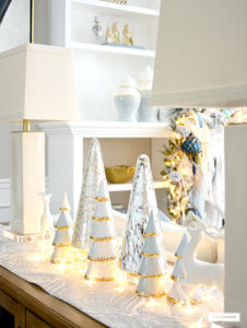 Christmas Living Room: Soft Blue + Gold | CITRINELIVING