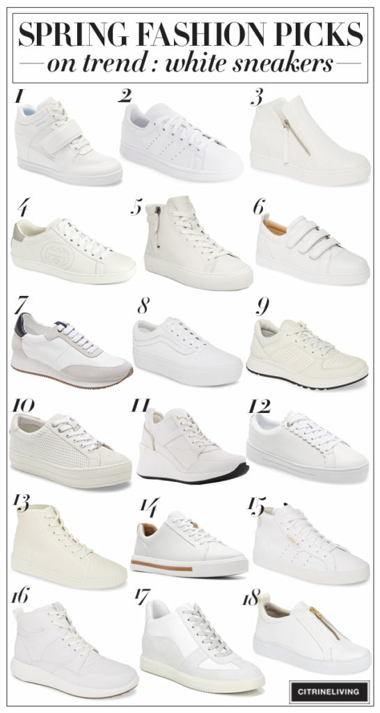 SPRING FASHION: On-trend white sneakers - CitrineLiving