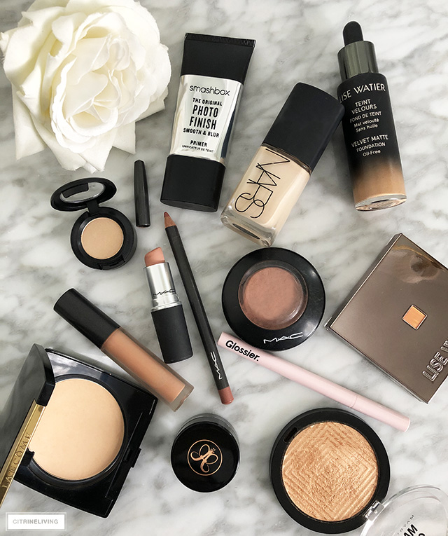 Makeup products that are definite faves for a fabulous daily beauty routine! Primer, foundation, eyeshadow, blush and so much more.