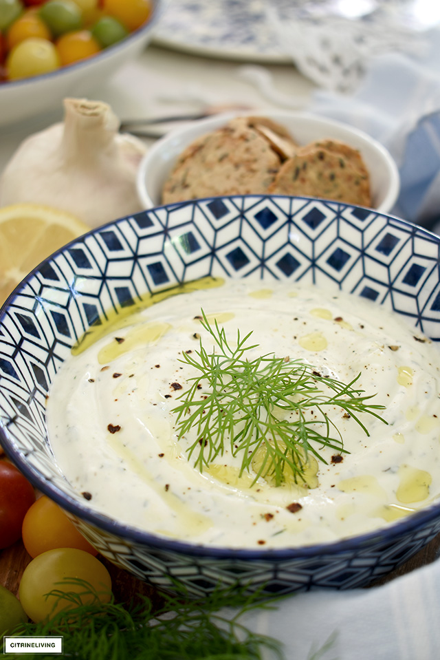 GREEK YOGURT DILL DIP - SO EASY AND DELICIOUS! | CitrineLiving