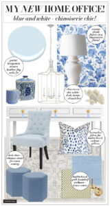 Home Office Design Plans: Blue + White Chinoiserie Chic! | CitrineLiving