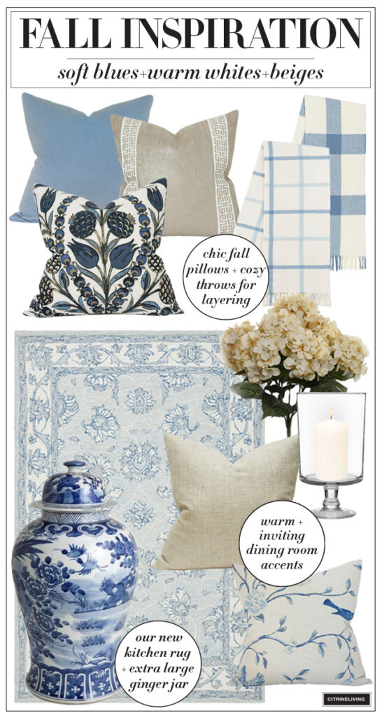 FALL DECORATING INSPIRATION: Blues + Neutrals | CITRINELIVING