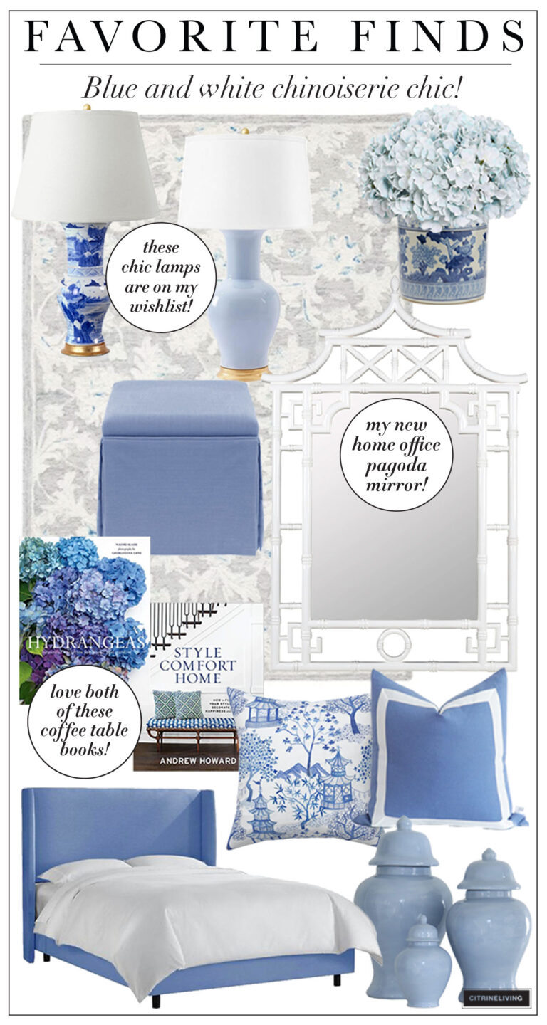 MY FAVORITE FINDS: CHINOISERIE DECOR IN BLUE + WHITE!