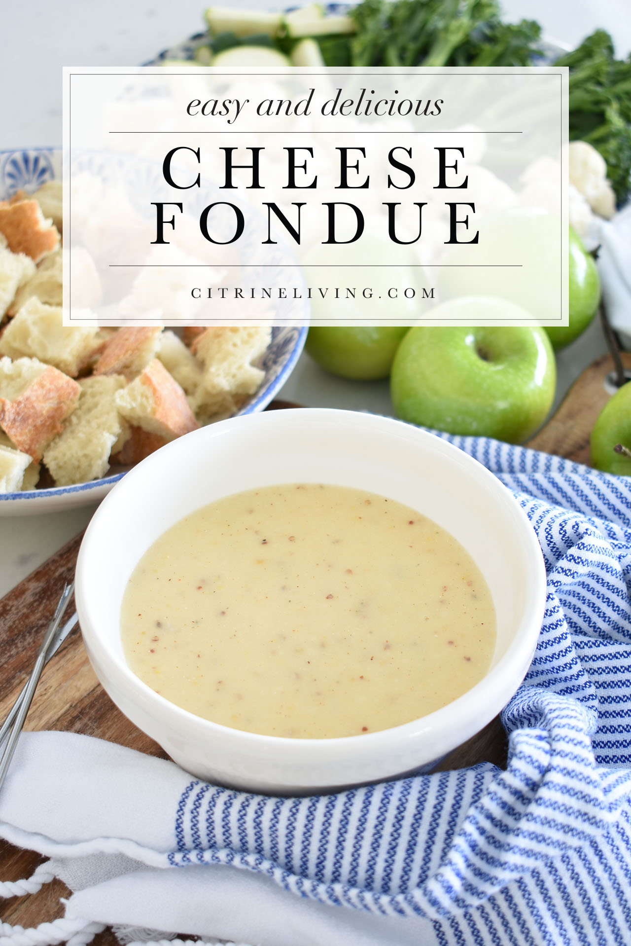 Easy and delicious cheese fondue recipe that you can serve any day of the week!