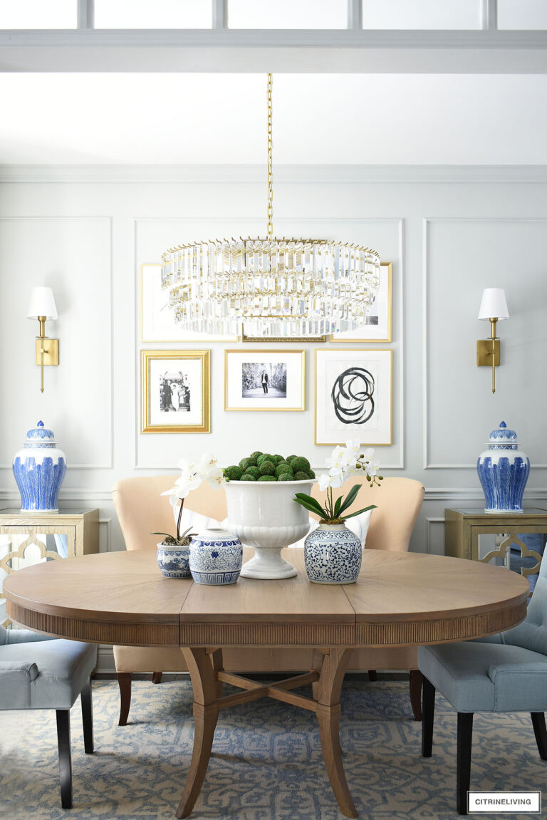 ELEGANT DINING ROOM DECOR FOR SPRING: BEAUTIFUL, SIMPLE TOUCHES