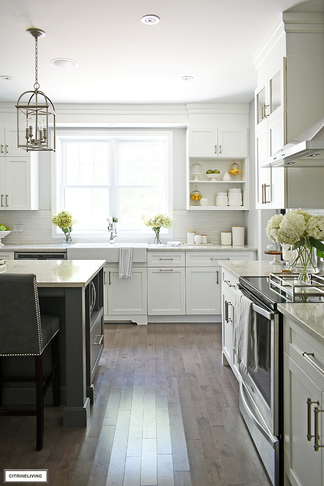 White and Grey Kitchen: A Hardware Update - CITRINELIVING