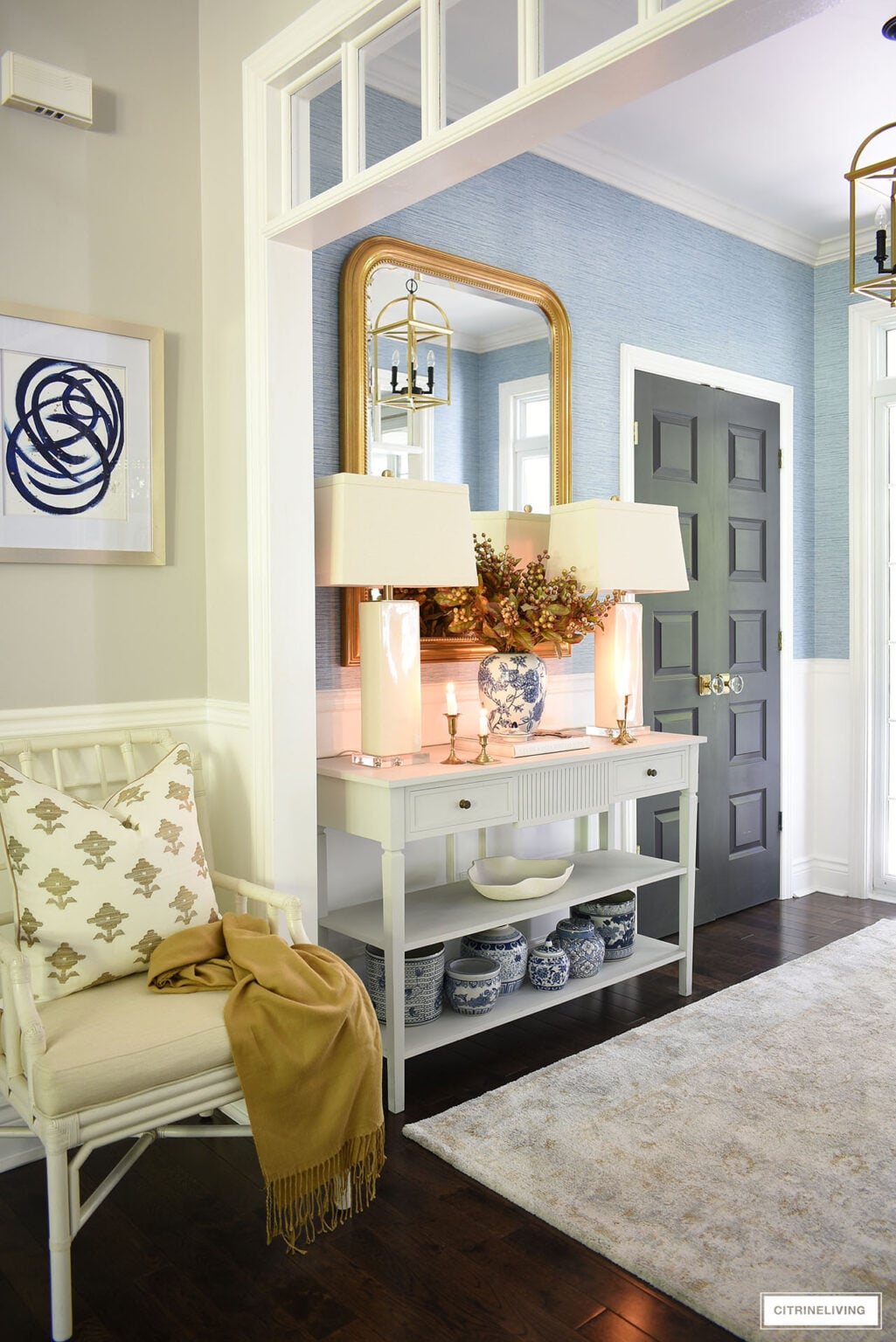 ELEGANT FALL DECOR IN OUR ENTRYWAY | CITRINELIVING