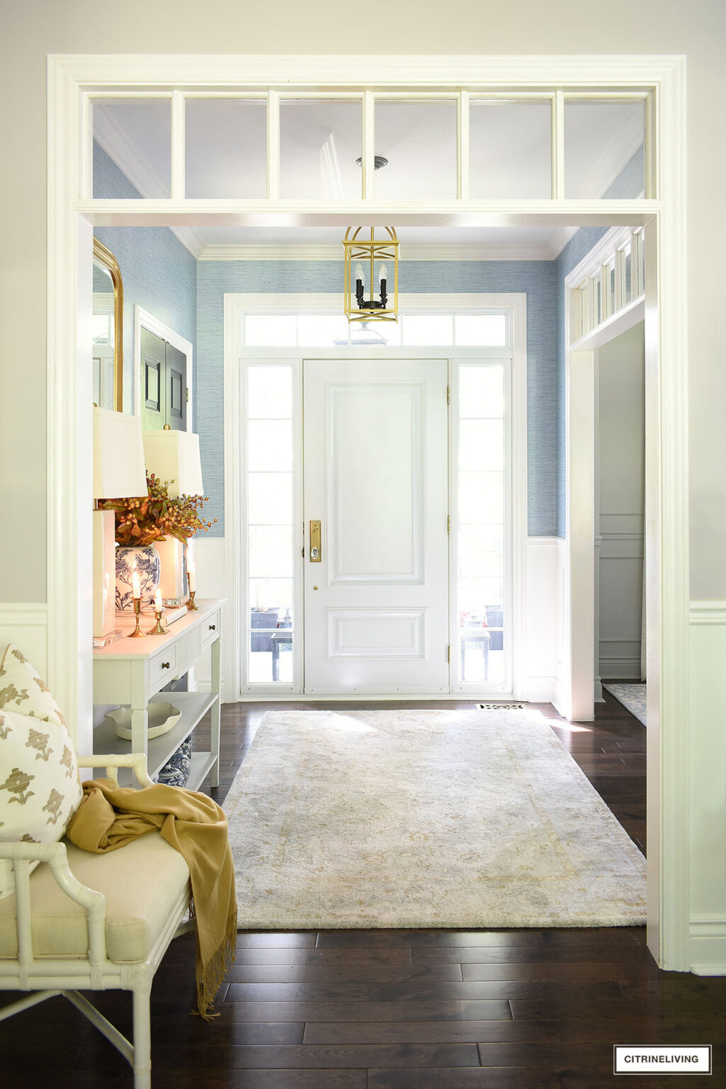 ELEGANT FALL DECOR IN OUR ENTRYWAY | CITRINELIVING