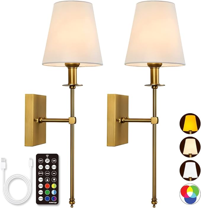 battery operated wall sconce