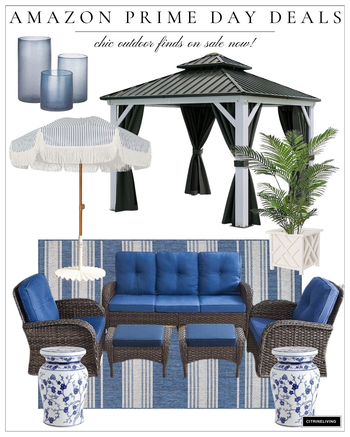 Outdoor patio furniture and accessories