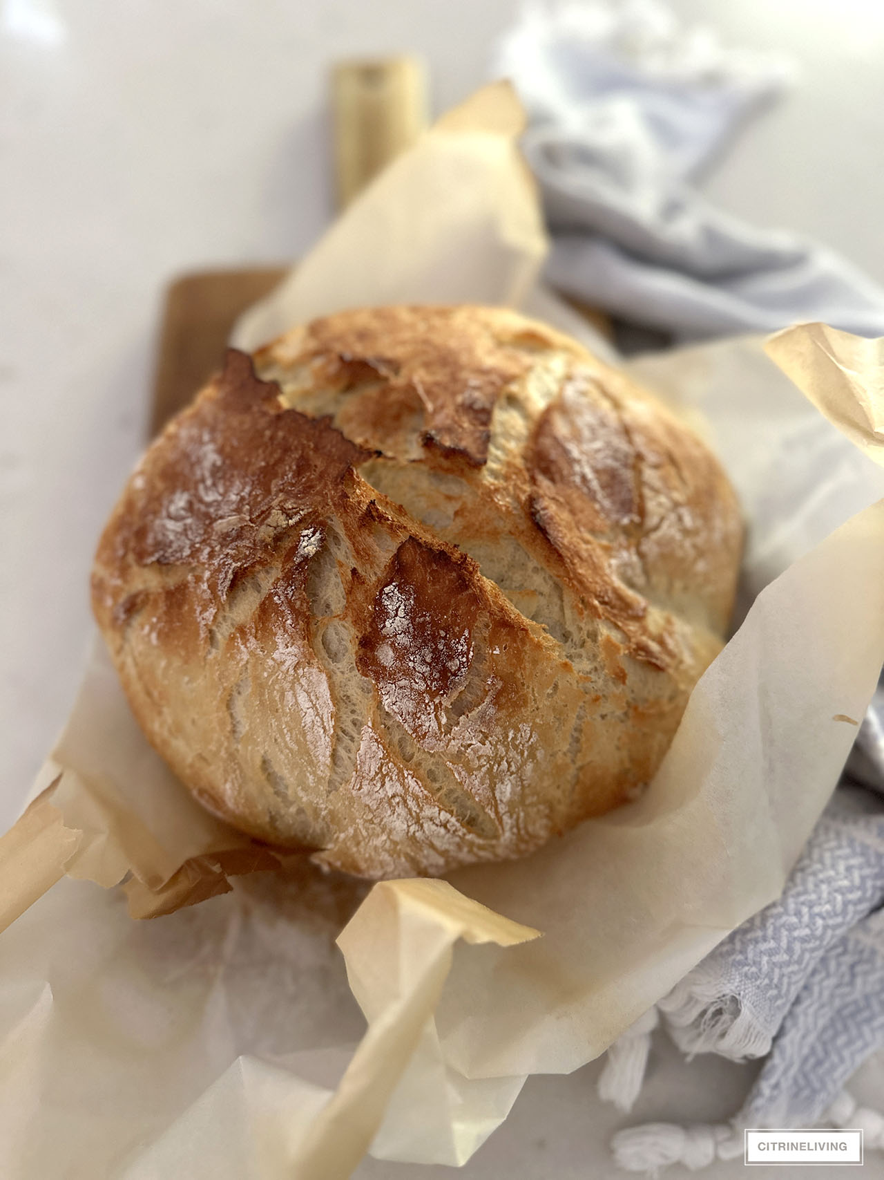 homemade crusty bread