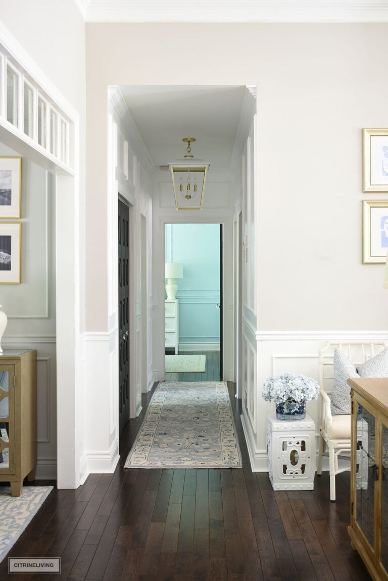 COZY FALL IDEAS, DIY CORNICE BOARD, HALLWAY MAKEOVER, DESIGNER SHOWHOUSE TOUR AND A FALL DECORATING PLAN!