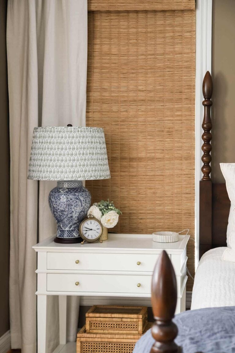 TRASITIONING TO FALL, BAMBOO SHADES, CROSTATA RECIPE, A TROPICAL DECK REFRESH AND DRYING HYDRANGEAS